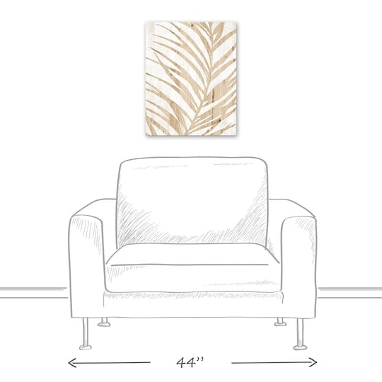 Wooden Palm 16" x 20" Canvas Wall Art
